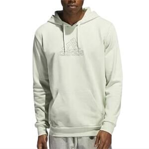 Men's adidas 2XL Embroidery Graphic Hoodie in Linen Green